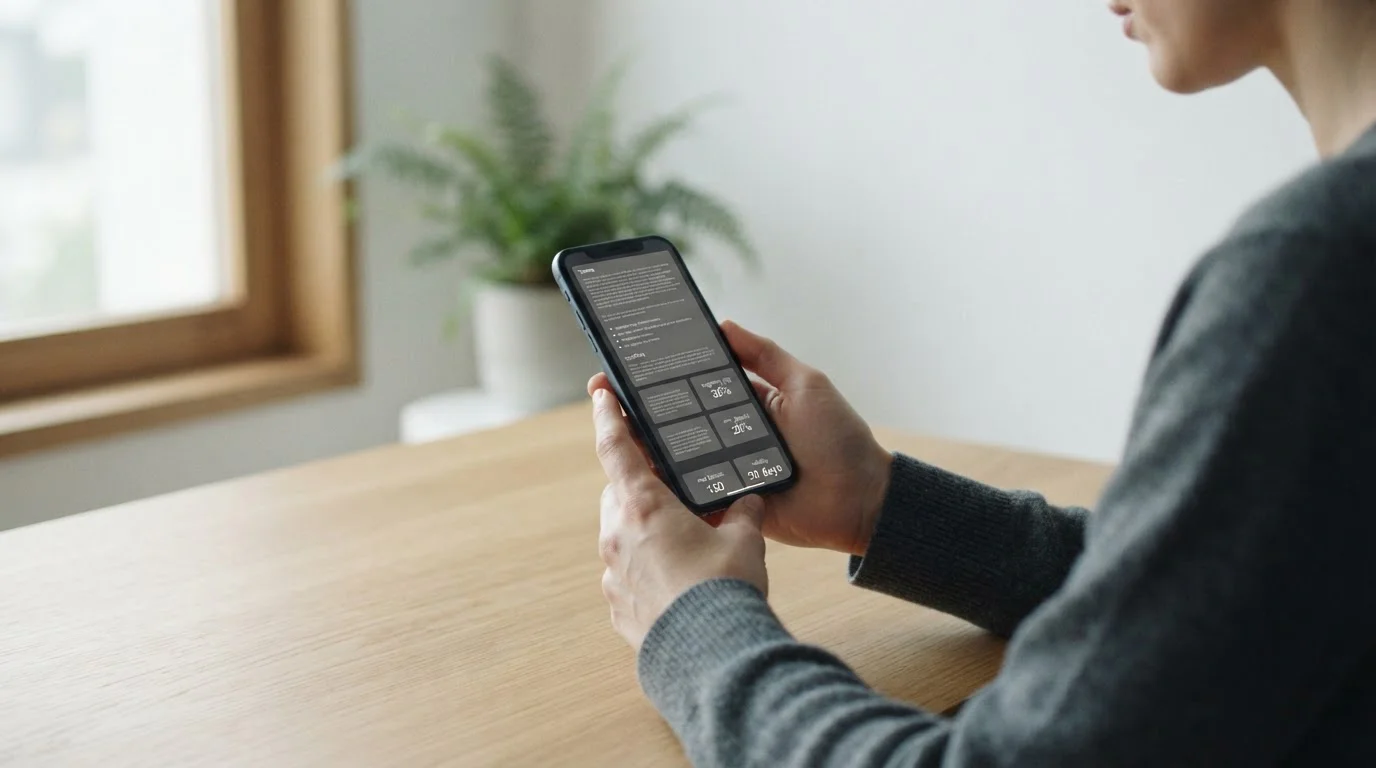 Smartphone zeigt abstrakten Bildschirm mit Bonusbedingungen und Umsatzanforderungen