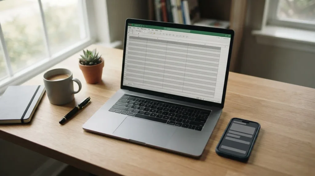 Smartphone mit neutraler Zahlungs-App neben Laptop mit Wettanbieter-Vergleichstabelle