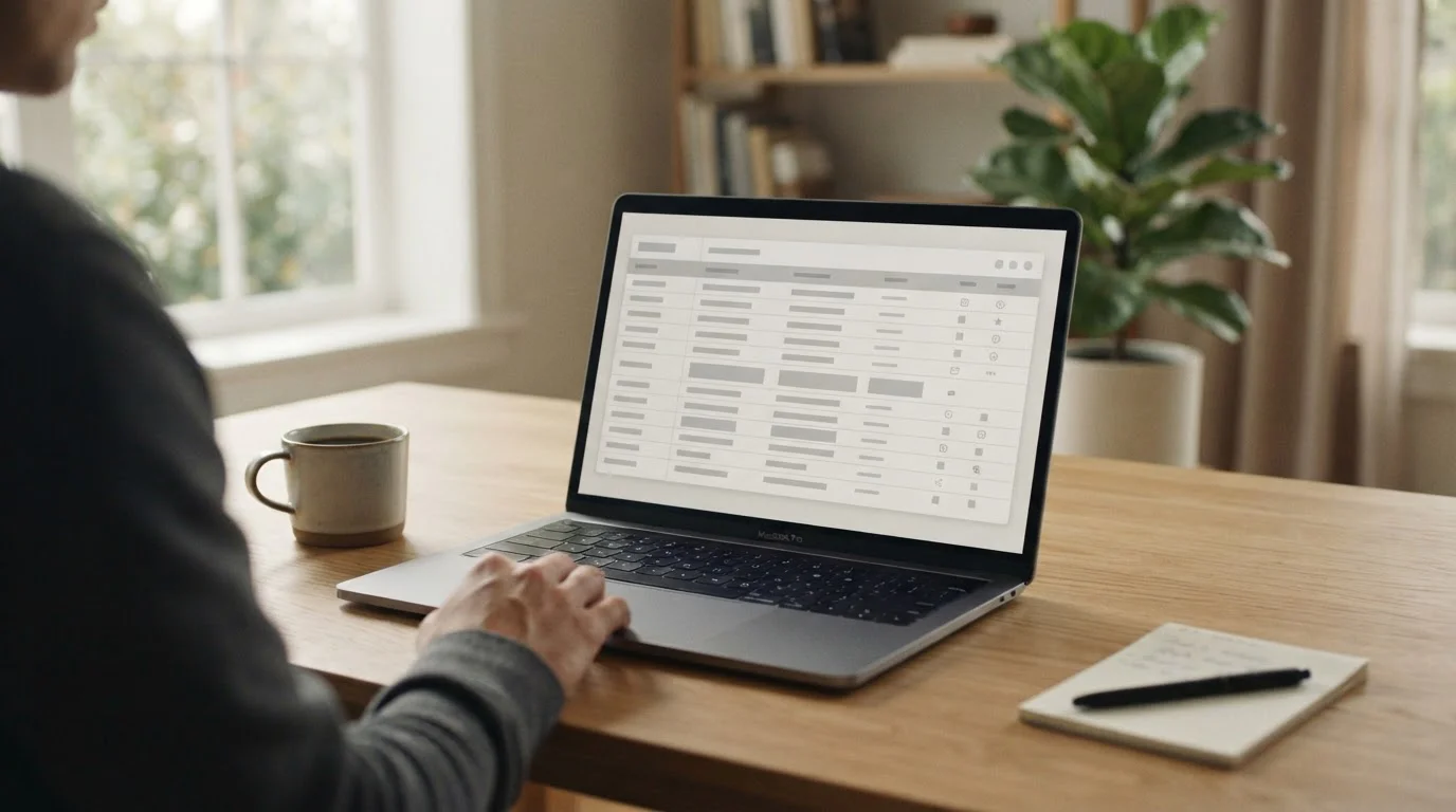 Laptop mit Vergleichstabelle von lizenzierten Wettanbietern