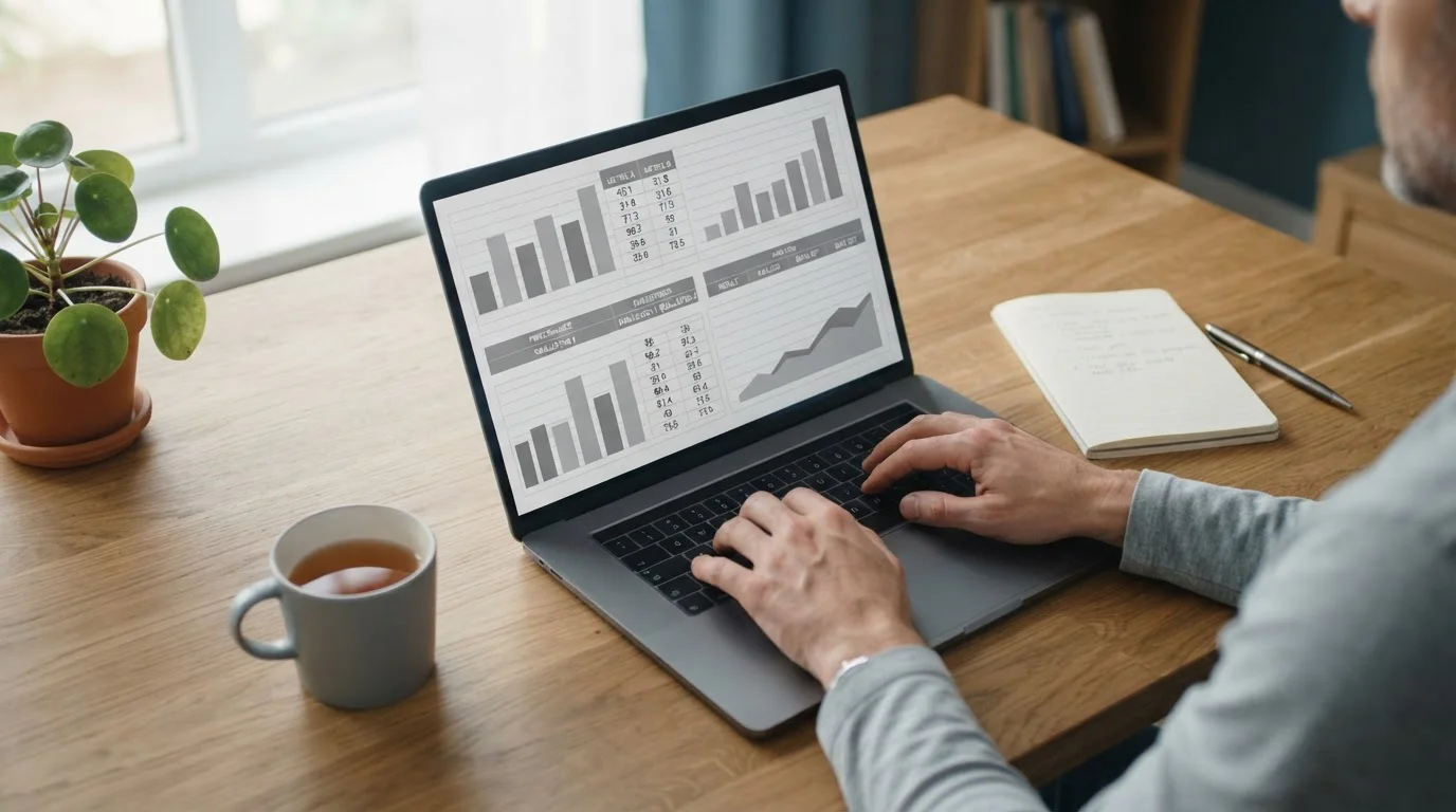 Laptop mit mehreren geöffneten Tabs, die Wettanbieter-Vergleichstabellen zeigen
