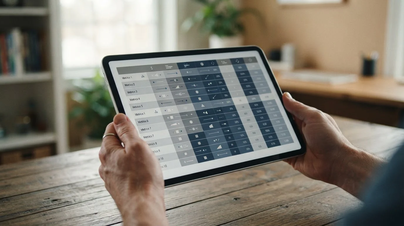 Vergleichstabelle verschiedener Wettanbieter auf Tablet-Bildschirm